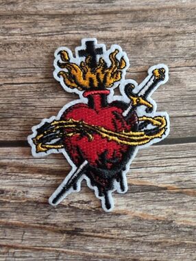 Sacred Heart Jesus Catholic Church Religion  Embroidered Iron on Patch
